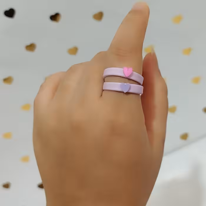 انگشتر  قلبی نازک