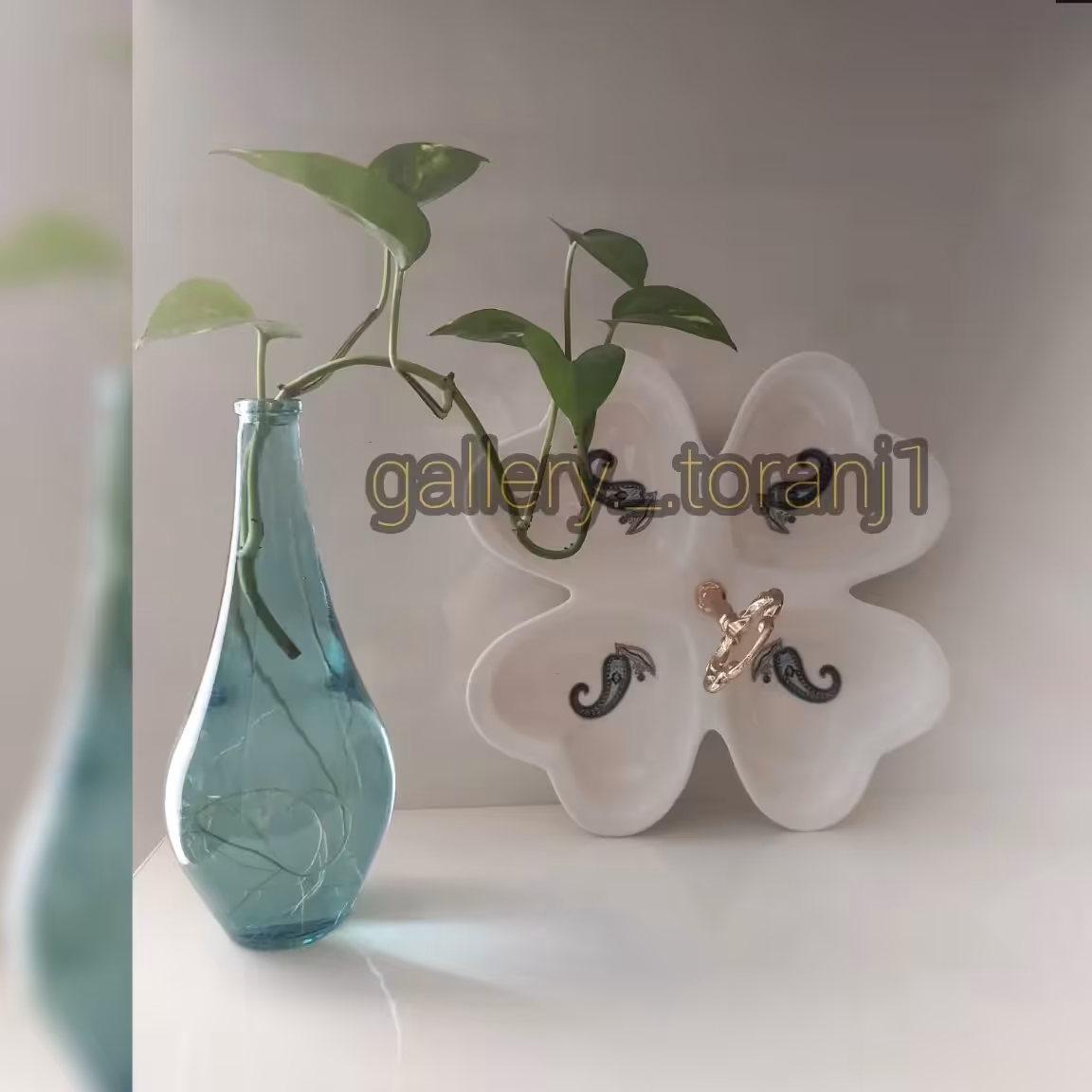 اردو خوری سرامیکی چهارقاب قلبی