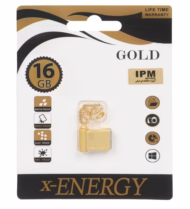 فلش مموری ایکس انرژی مدل Gold USB 2.0 ظرفیت 16 گیگابایت