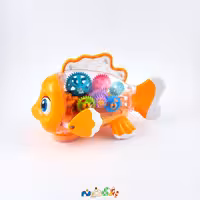 اسباب بازی ماهی چرخدنده ای موزیکال و باطری خور وارداتی 