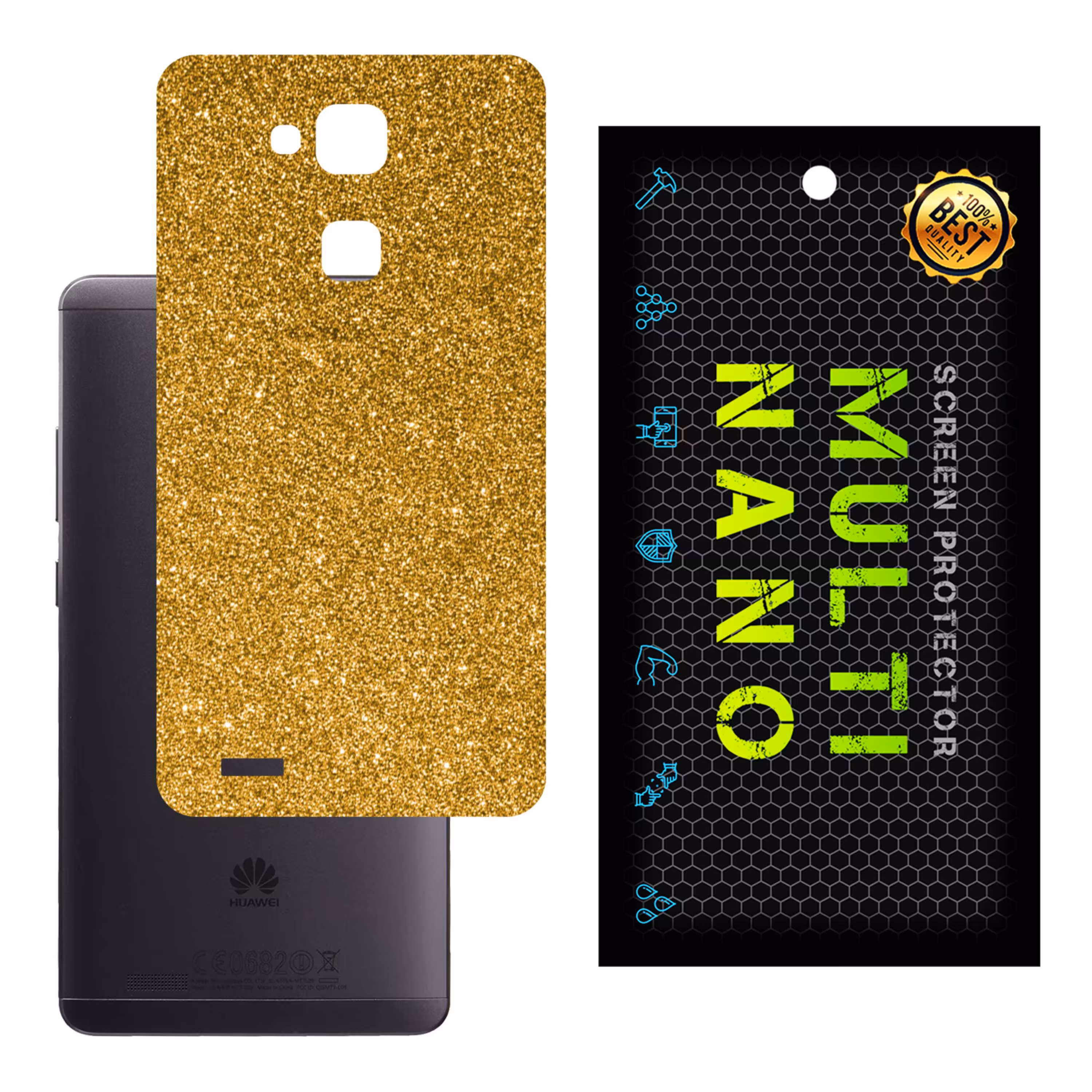 برچسب پوششی MultiNano مدل X-G1F-Gold برای پشت موبایل هوآوی Mate 7