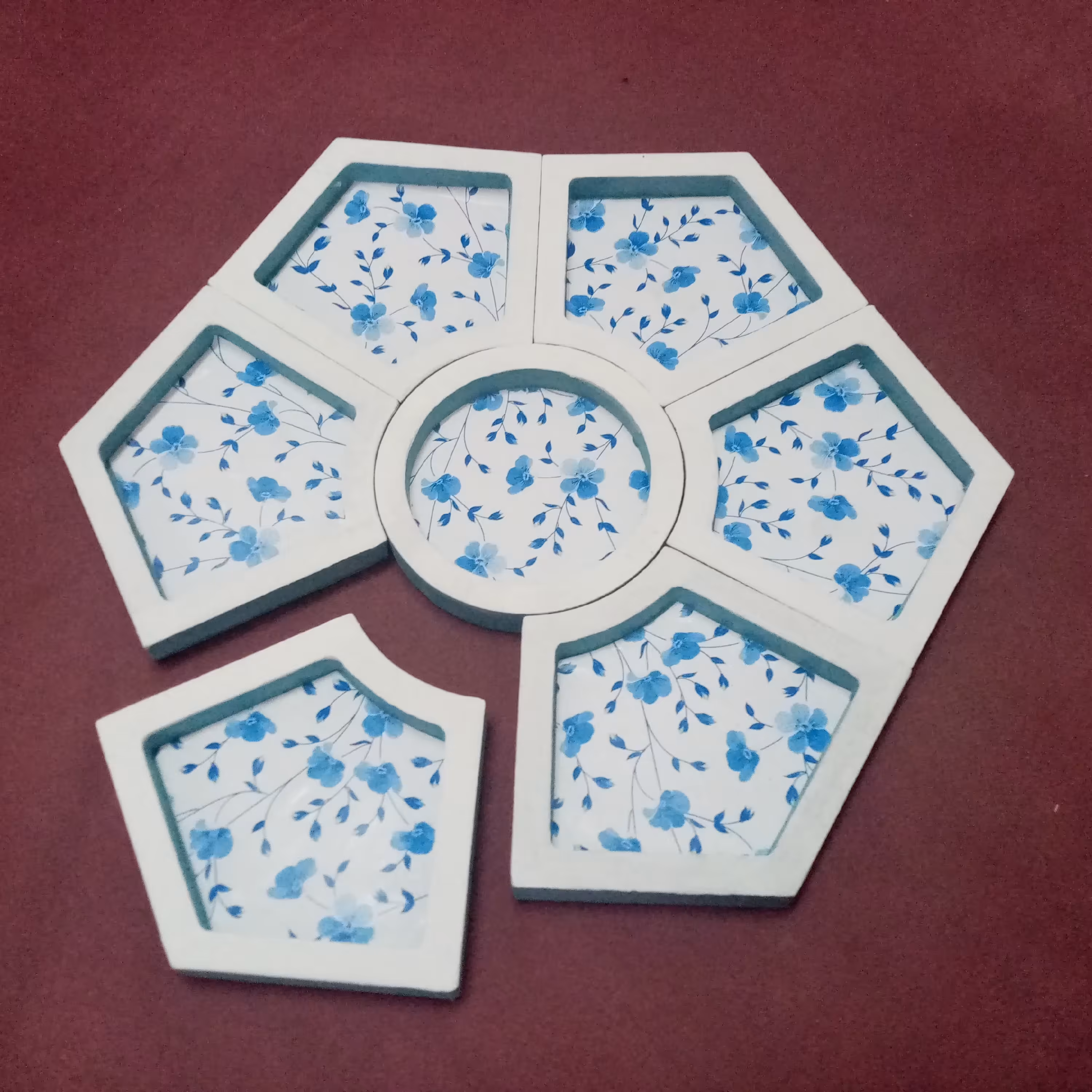 ظرف هفت سین چوب و رزین