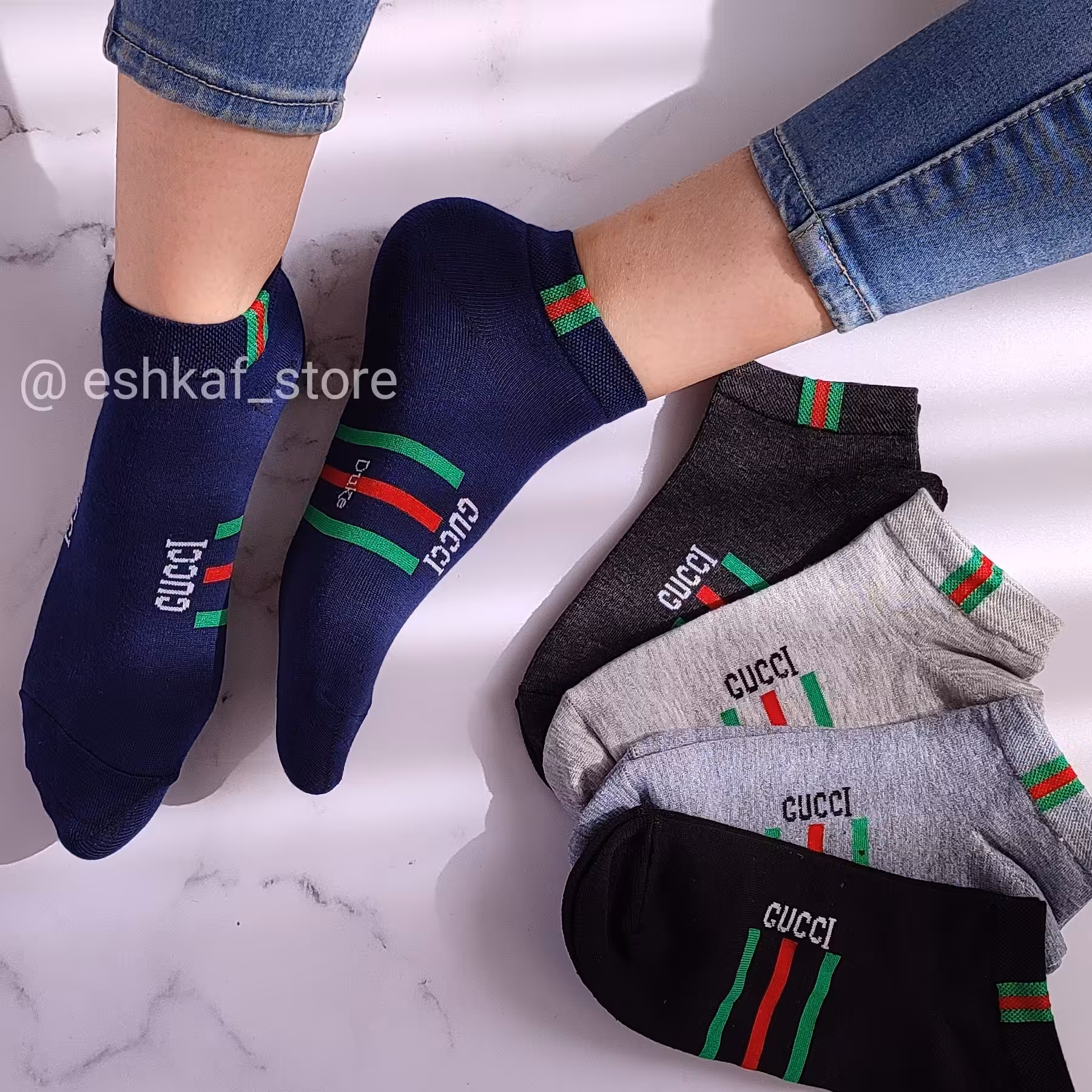 جوراب گوچی ساق کوتاه