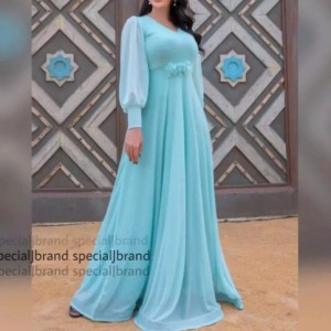 پیراهن مهمانی زنانه حریر شنی مدل ماکسی مجلسی حدیث