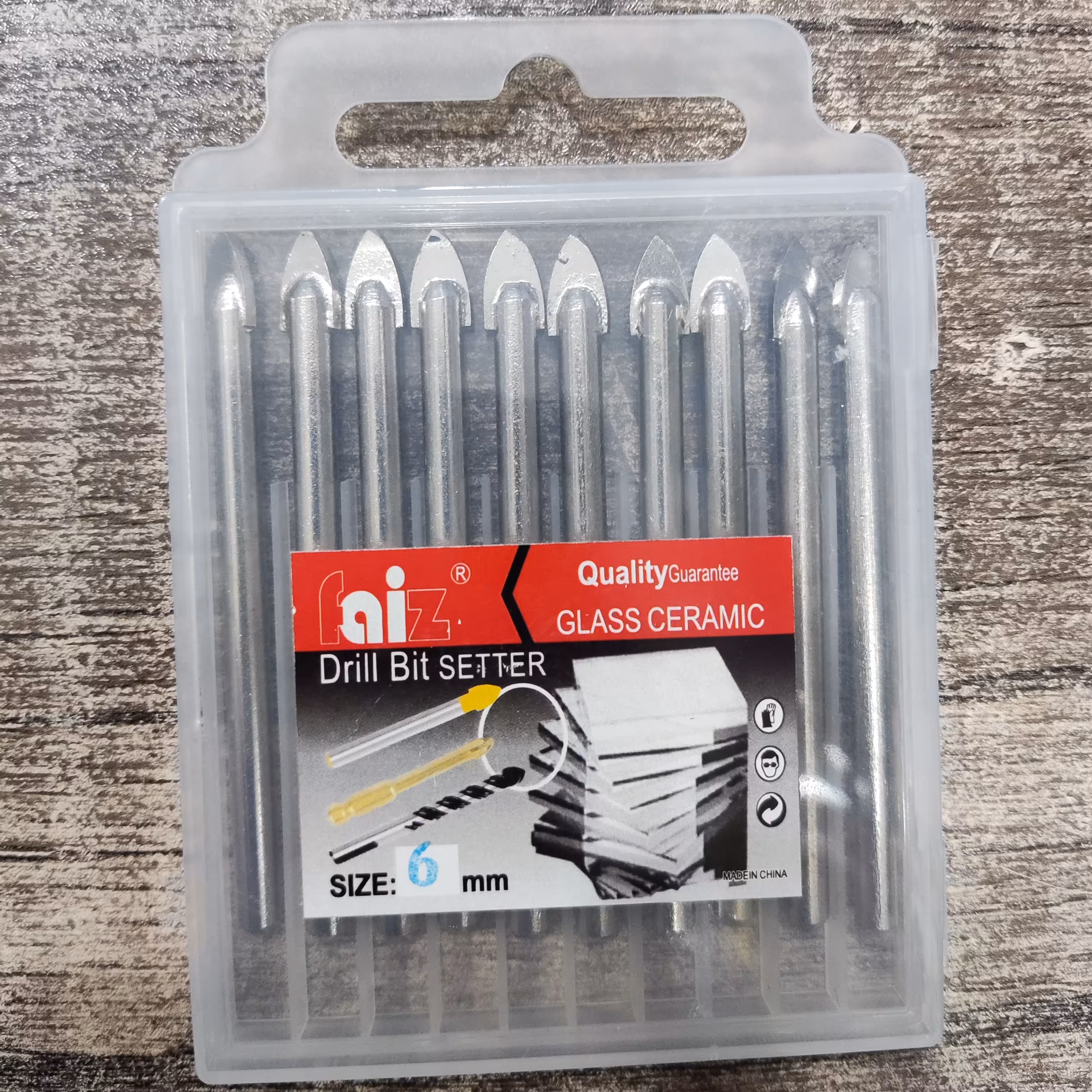 مته نمره 6تک الماس پرسلان بر و شیشه بر فوق العاده عالی 