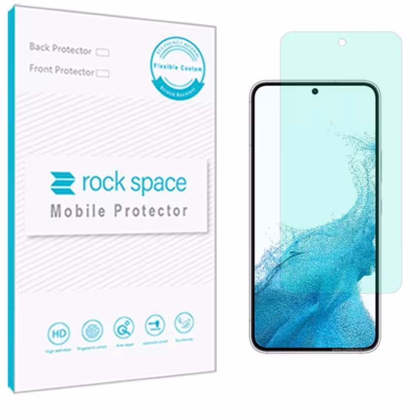 گلس  سامسونگ Galaxy S22 5G مدل نانو هیدروژل گرین لایت برند راک اسپیس   