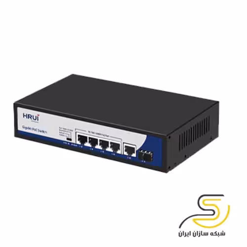 سوئیچ شبکه 4 پورت POE اچ ار یو ای مدل HRUI HR901-AFG-411NS-120