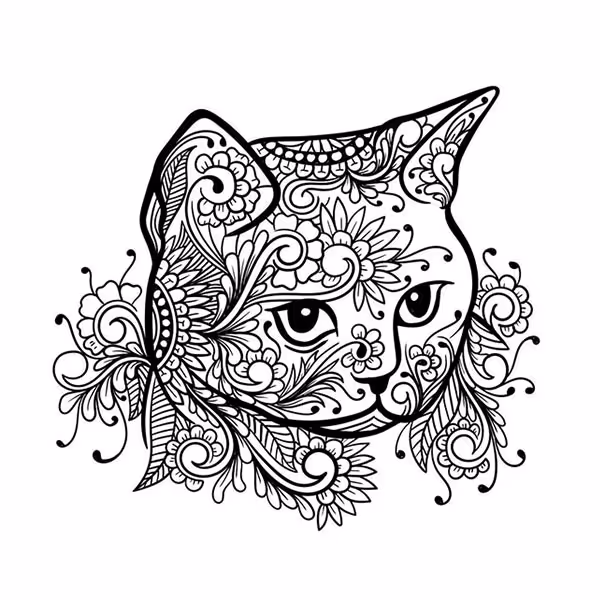 استیکر لپ تاپ طرح cat کد 01