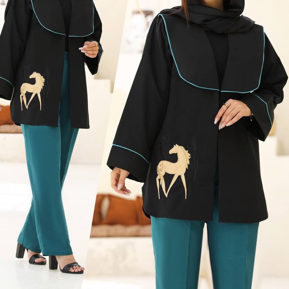 حراج کت شلوار گلدوزی اسب طرح ژیلا جنس داکرون در رنگبندی و سایزبندی ارسال رایگان