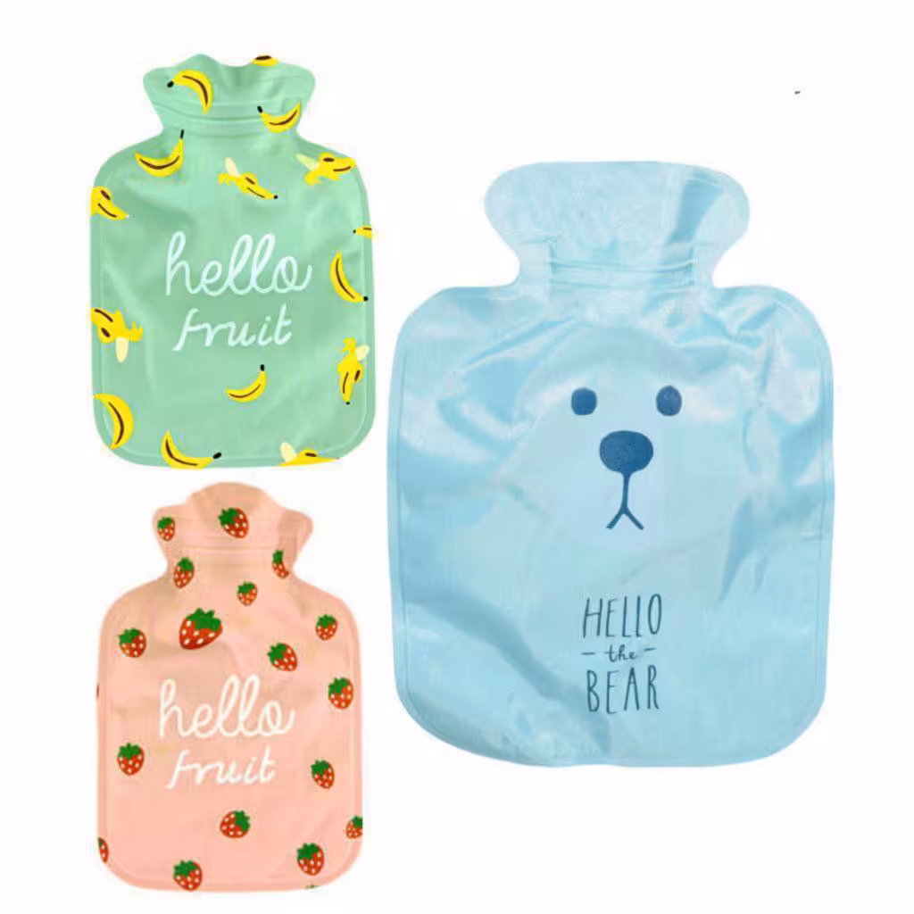 کیسه اب گرم متوسط(طرح و رنگ متنوع) 