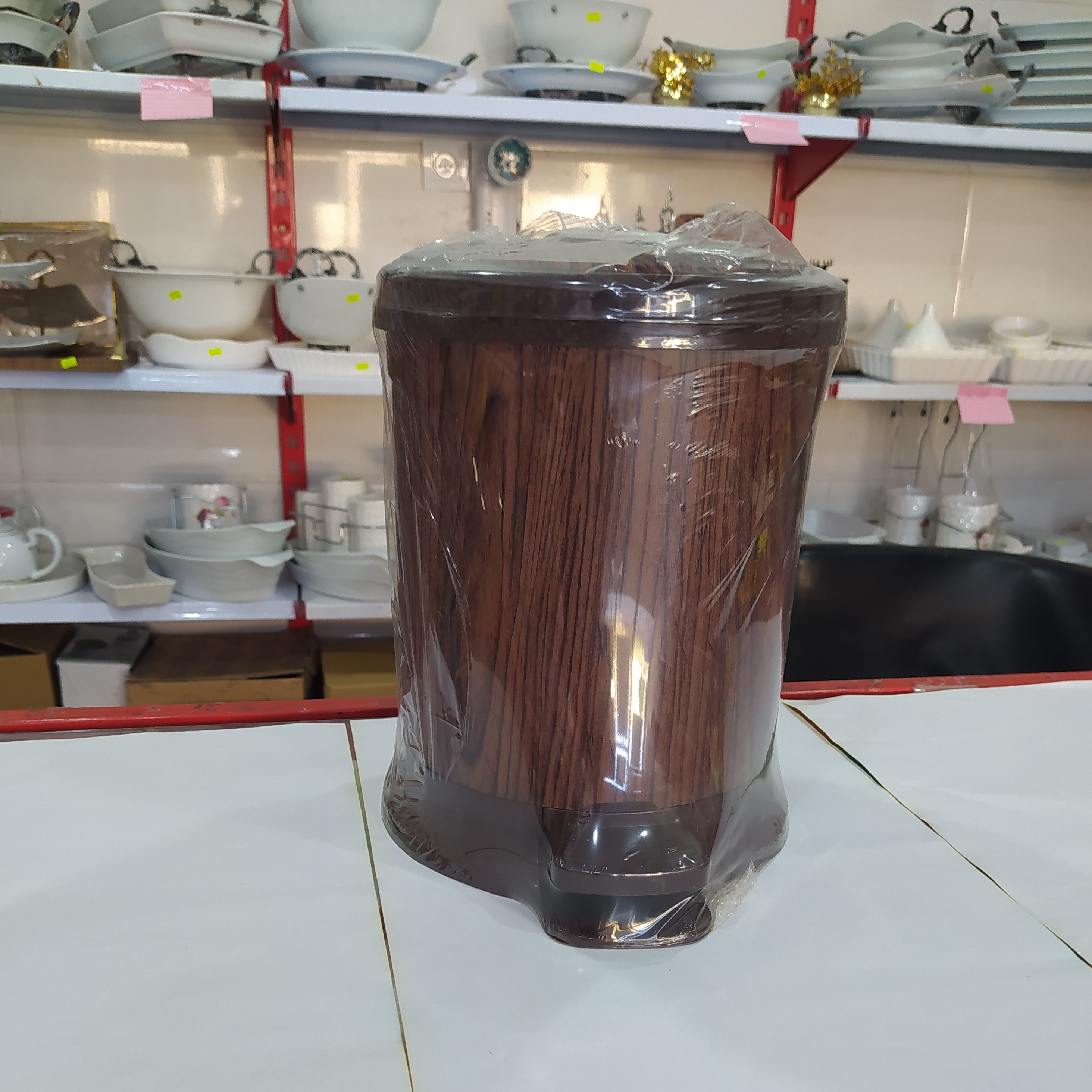 سطل زباله طرح چوب 