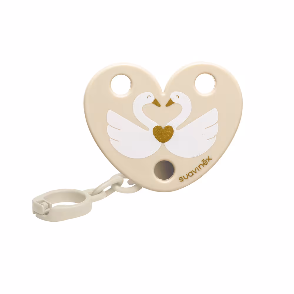 گیره ی پستانک  0 ماه سواوینکس suavinex طرح قو