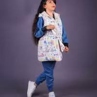 پافر دخترانه دورو طرح لاما