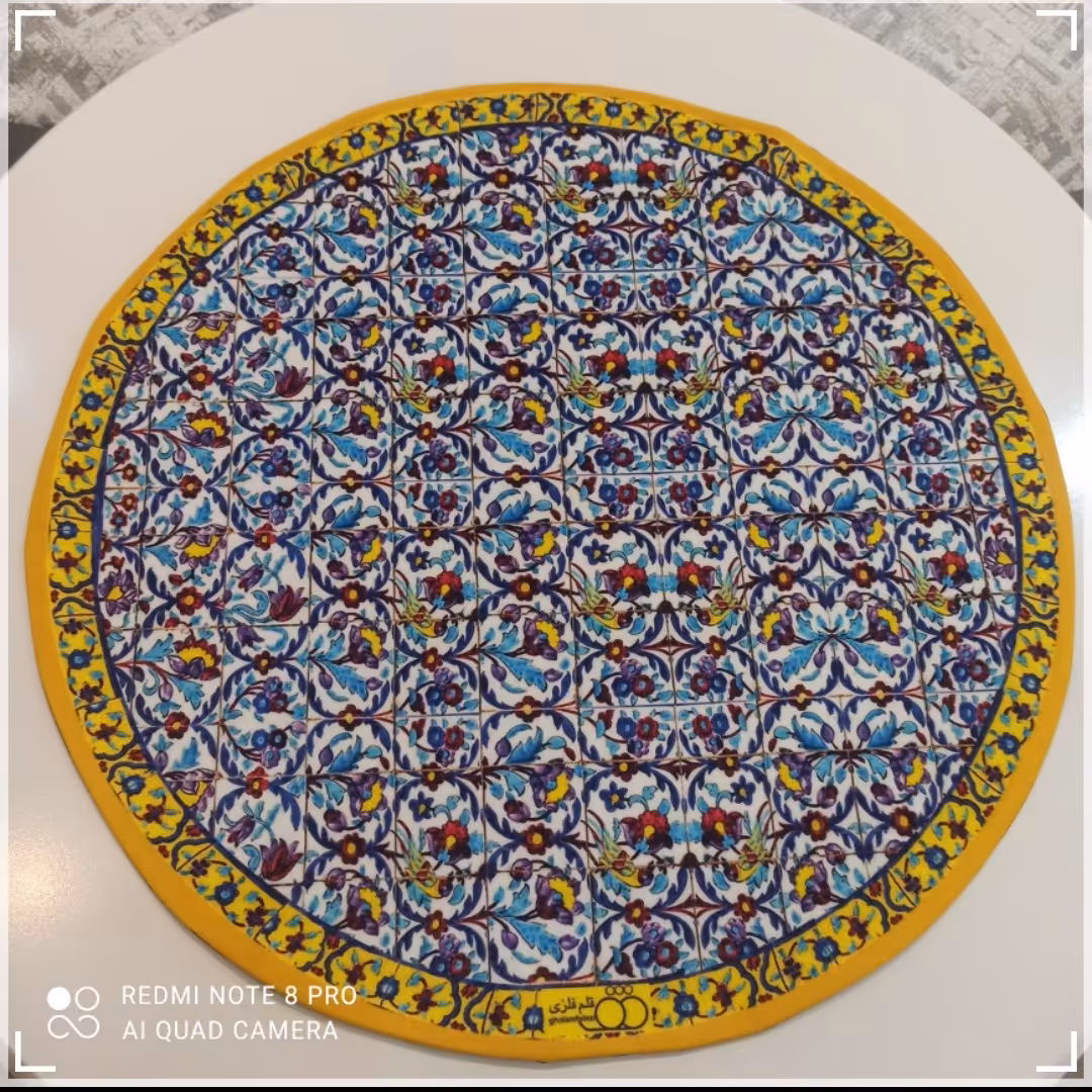 رومیزی گرد طرح عمر خضر