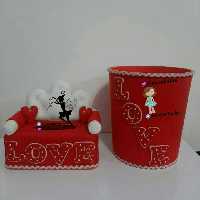 سطل و جادستمال اتاق خواب