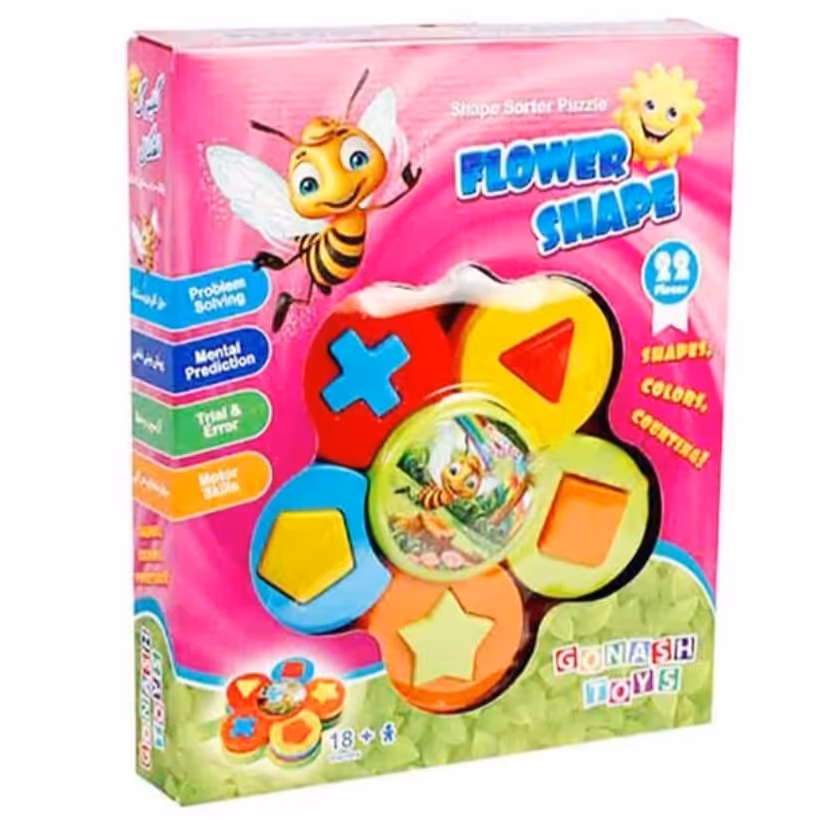 بازی فکری جایگزاری گلبرگ اشکال 