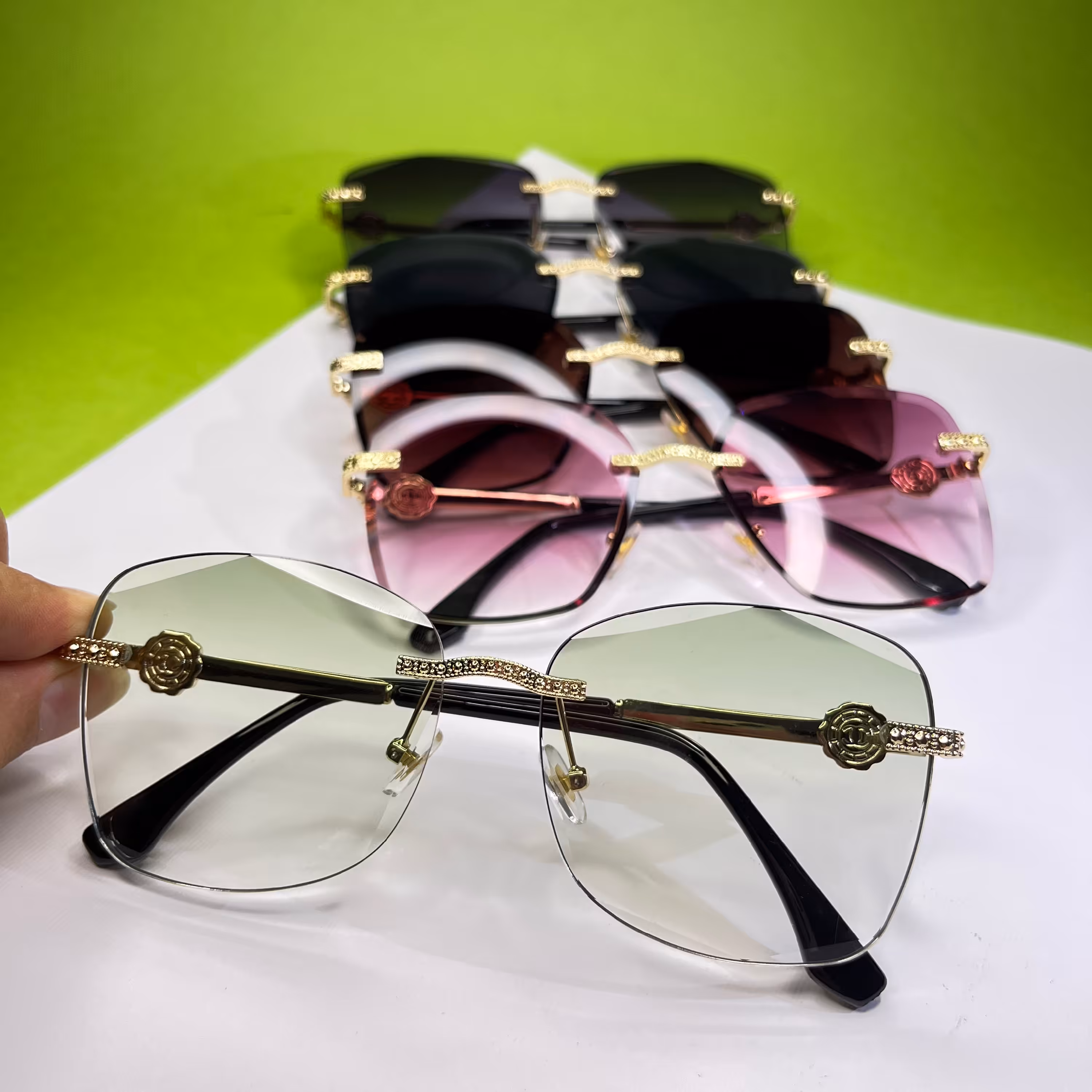 عینک شب و روز دخترانه و زنانه یووی 400 رنگ سبز