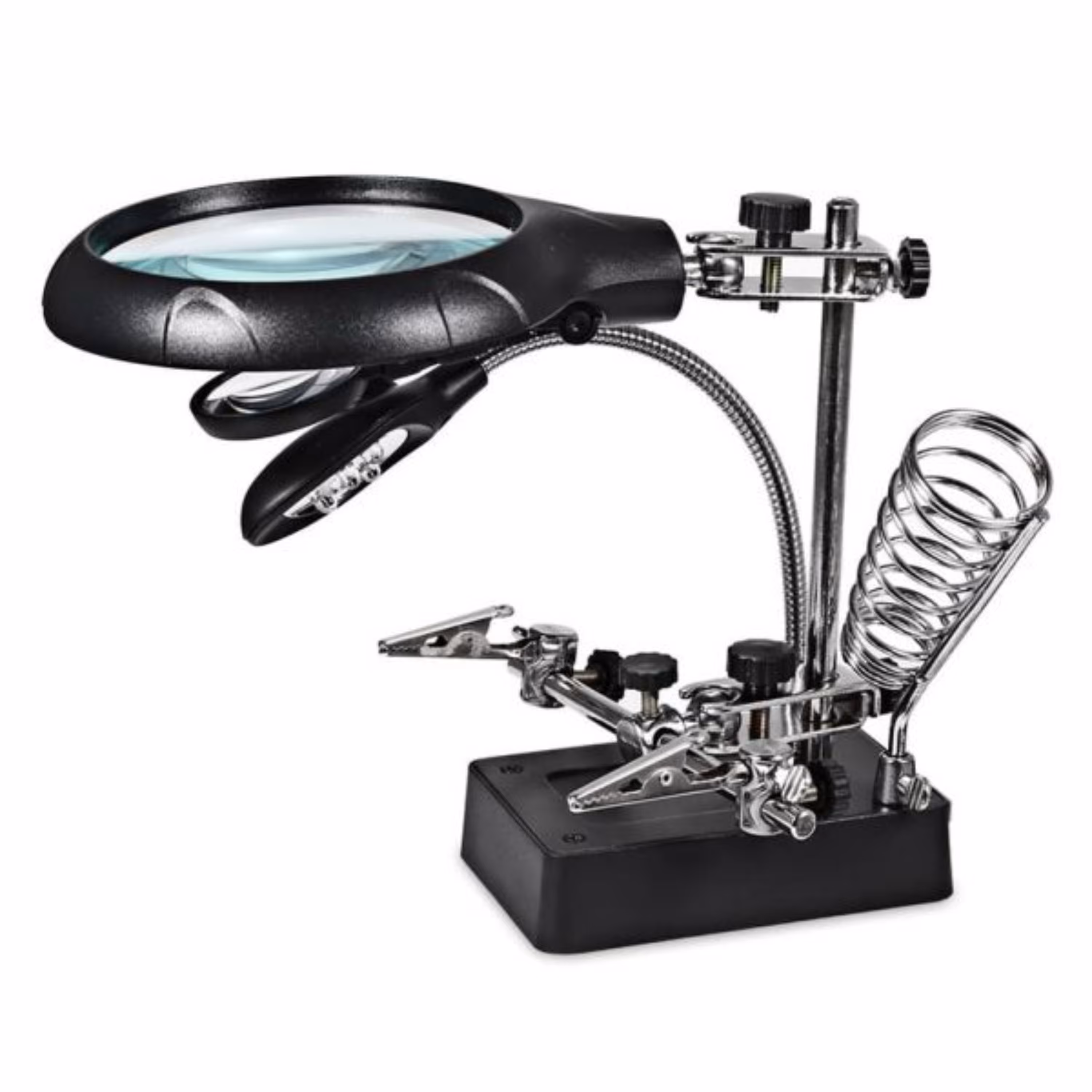 گیره مونتاژ ذره بین دار چراغ دار  مدل  TE-800