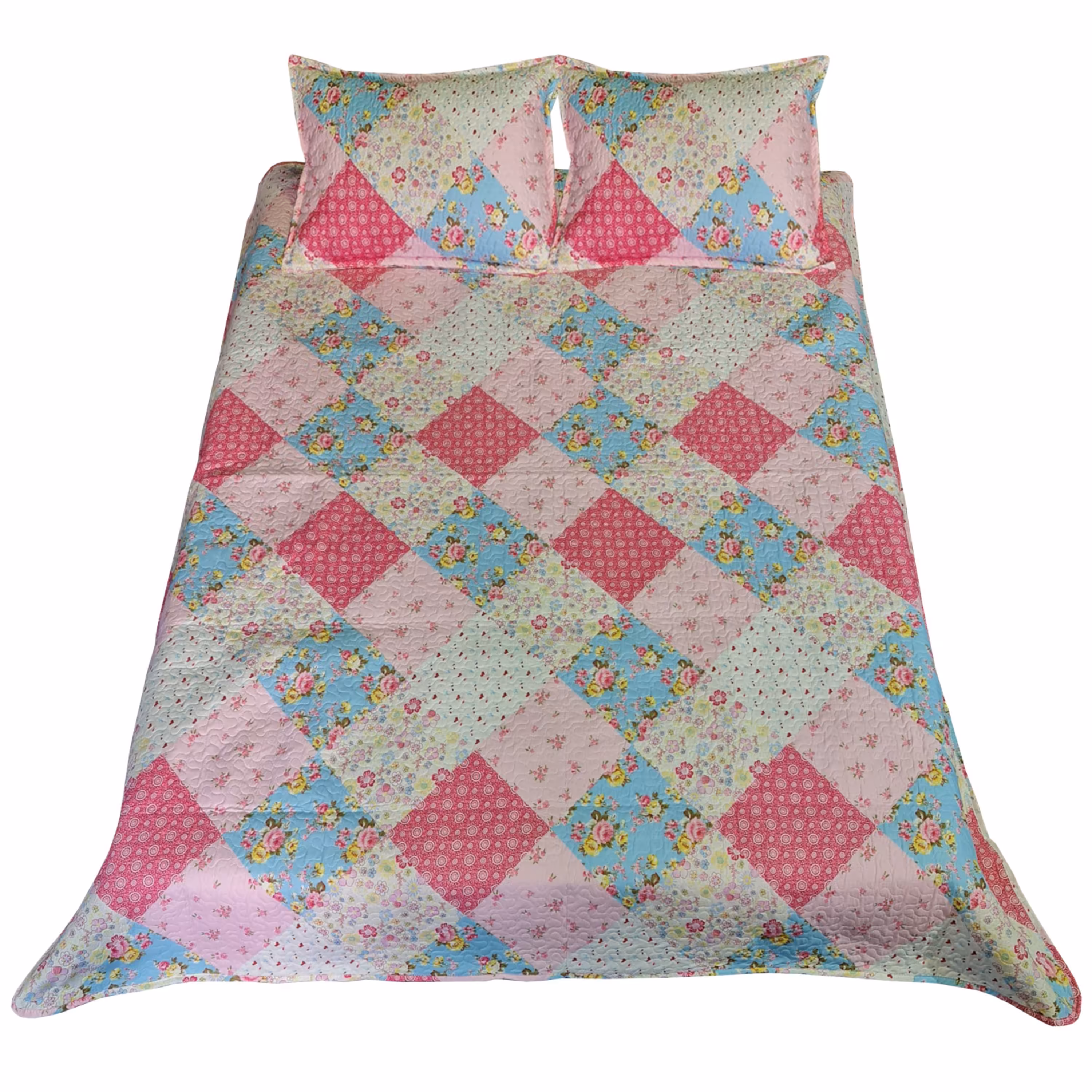 روتختی پنبه دوزی سندس طرح چهل تکه کد 12 دو نفره 3 تکه