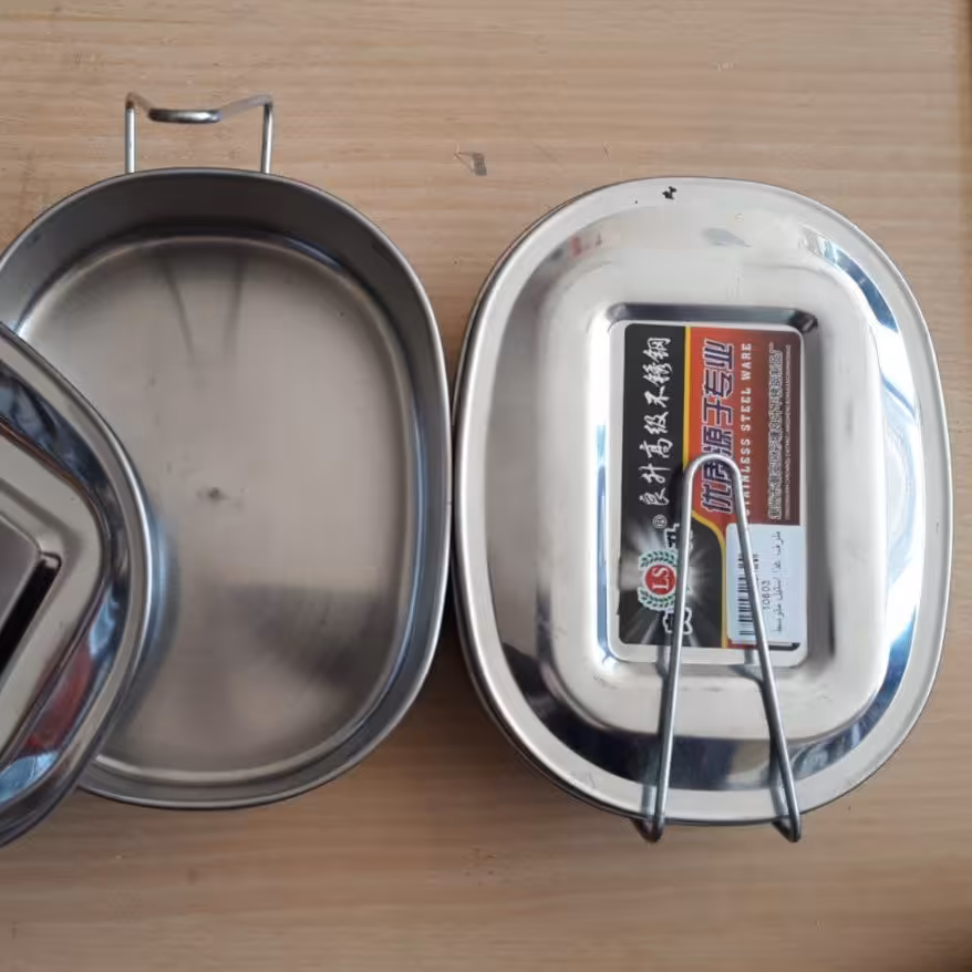 ظرف غذای استیل متوسط