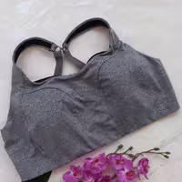نیمتنه سوتینی ورزشی کاپدار بدون فنر پلی استر طوسی برند اروپایی active سایز 95D