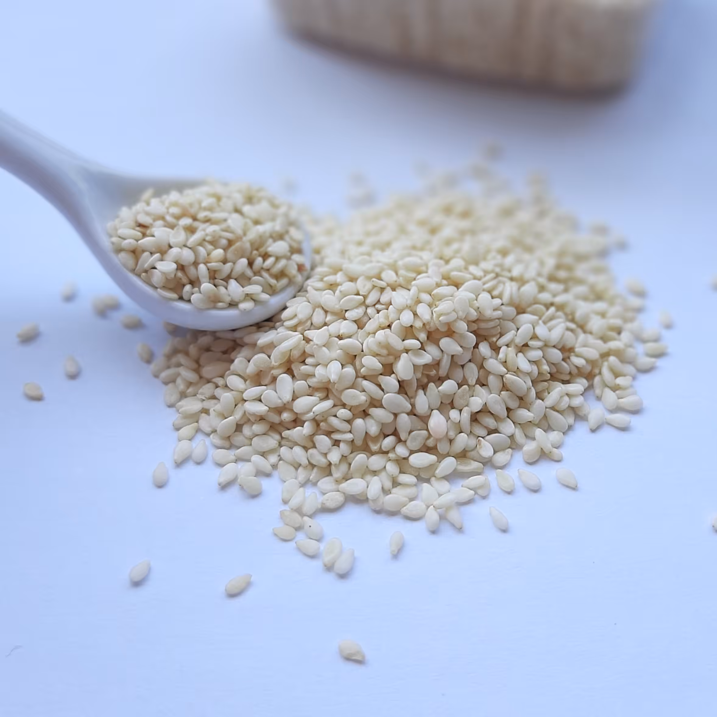 کنجد سفید خام 500 گرمی