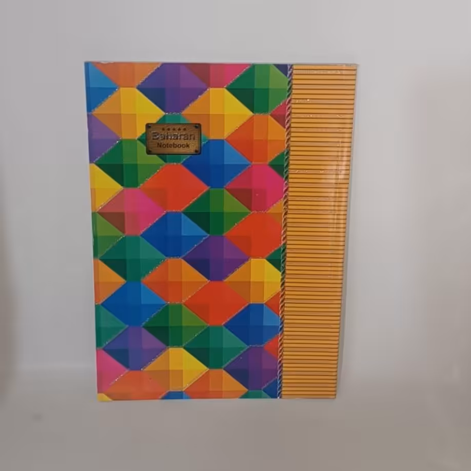 دفتر 50برگ چهار خط زبان انگلیسی ته چسب طرح کلاسیک 