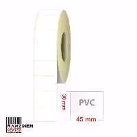 لیبل PVC سایز 45*30 میلیمتر تک ردیفه