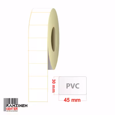 لیبل PVC سایز 45*30 میلیمتر تک ردیفه
