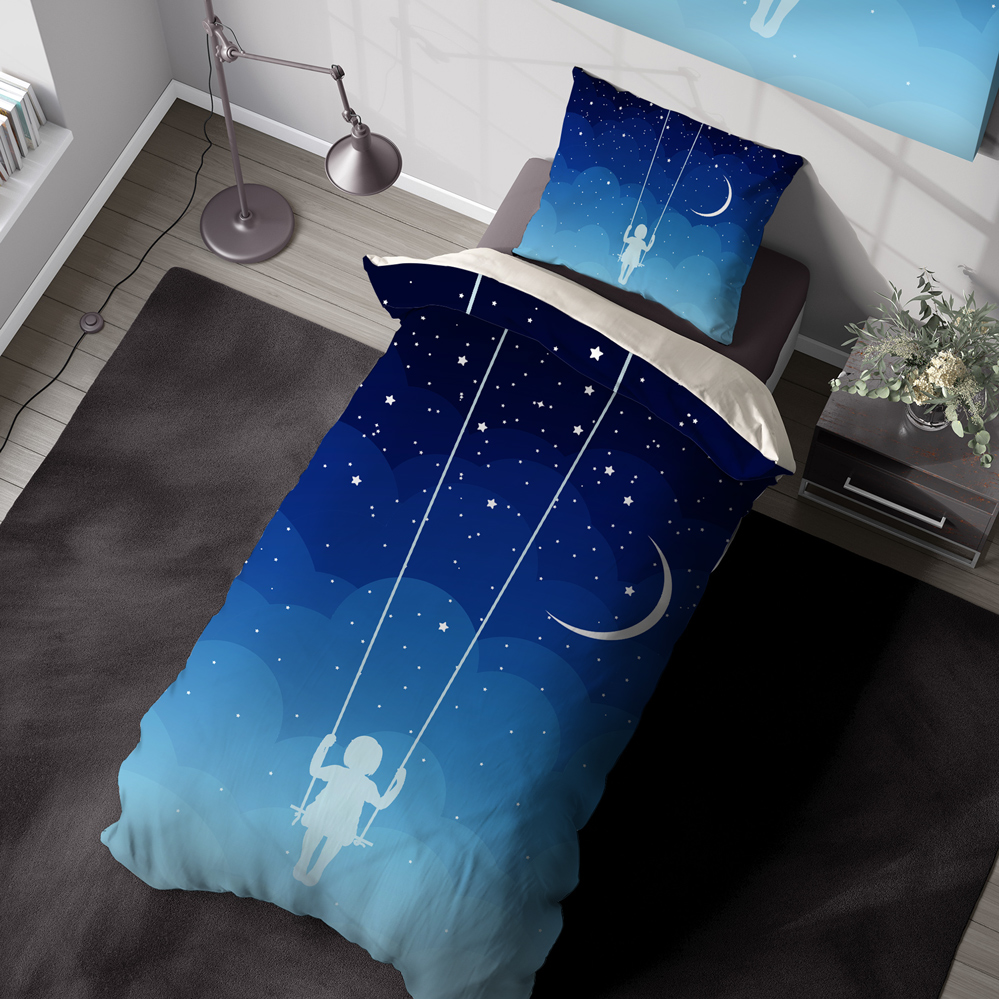 ست لحاف کودکانه طرح شیک ماه و ستاره WA-2198-s
