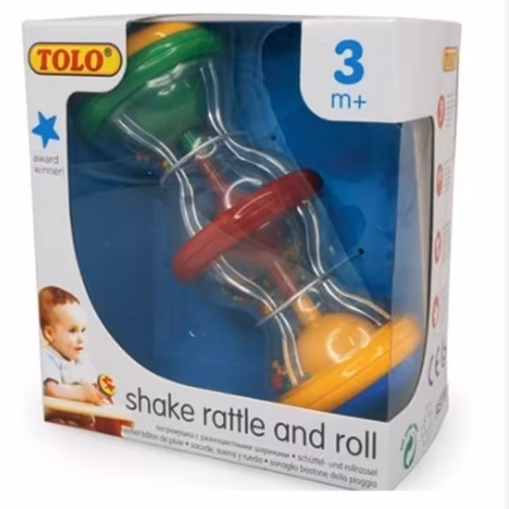 جغجغه استوانه با دانه رنگی تولو (TOLO)