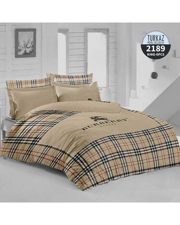 سرویس لحاف روتختی دو نفره 8 تکه دو رو میکرو تنسل گیاهی TURKAZ مدل 2189