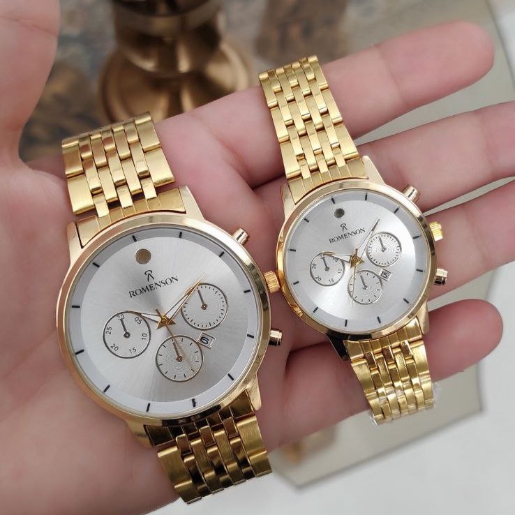  ست ساعت رومانسون رنگ ثابت   باجعبه و باتری