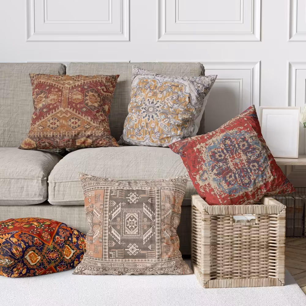 ست کوسن 5 تکه مخمل کد       48