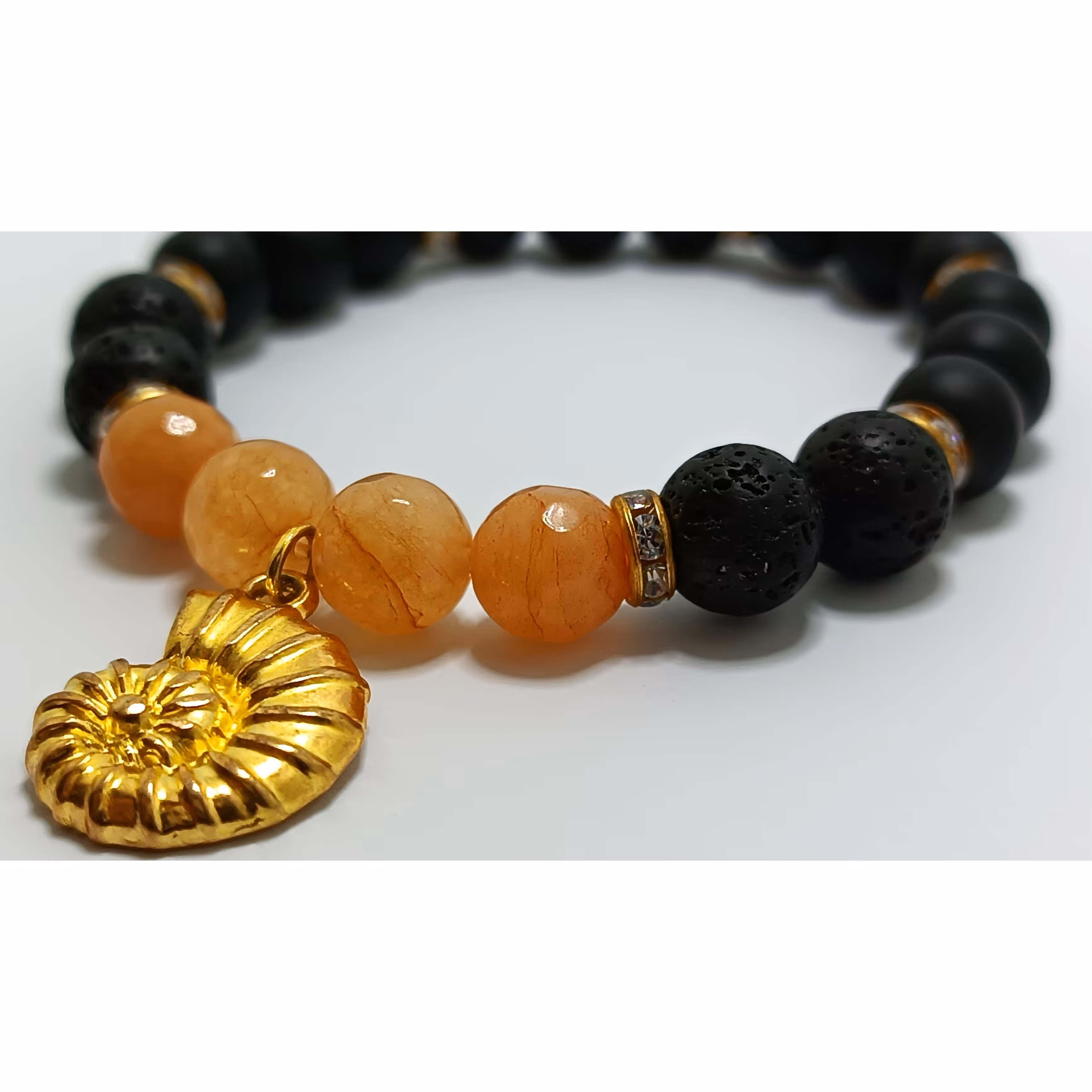 دستبند جید معدنی طرح حلزون  مدل TS-308