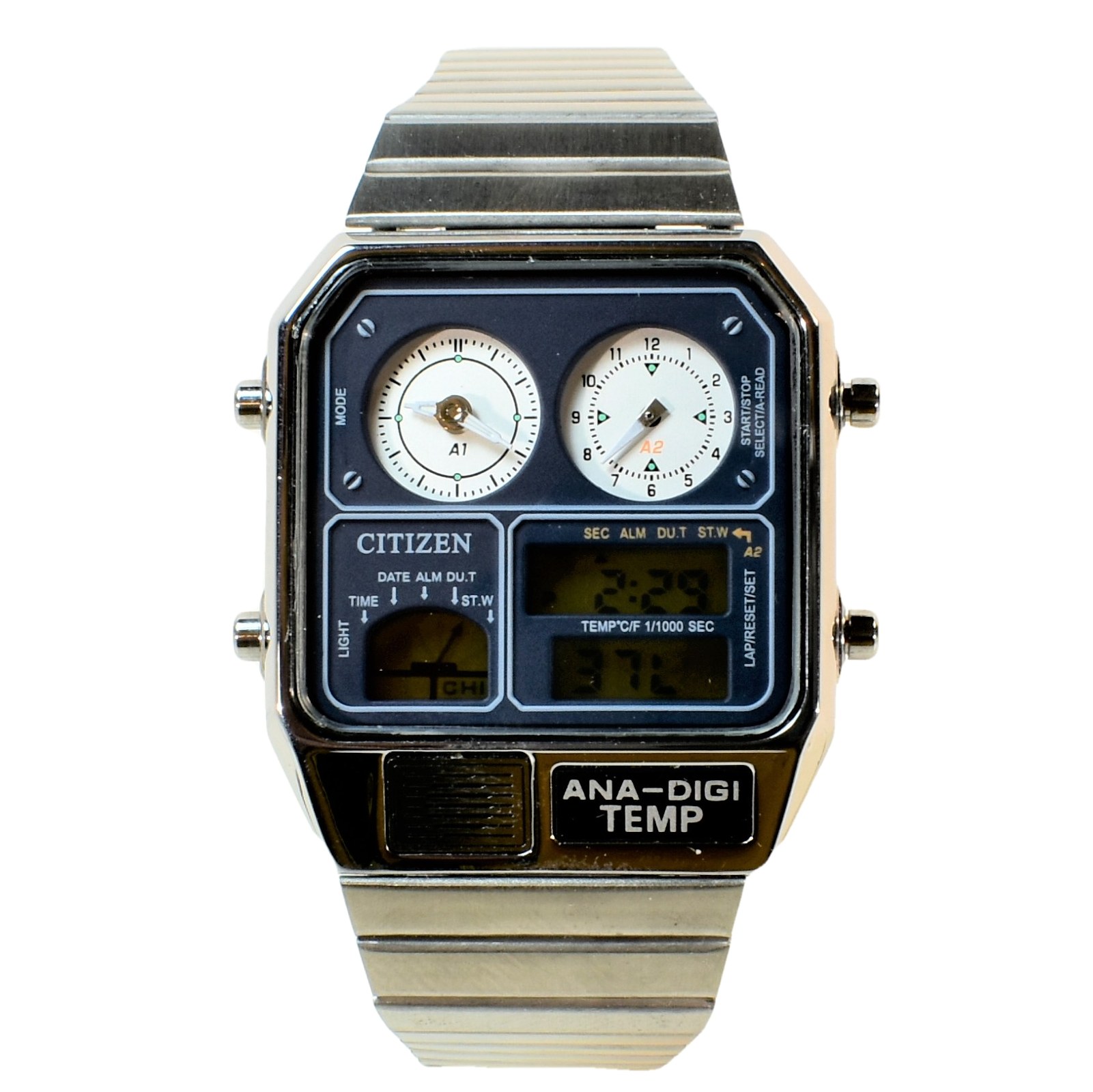 ساعت سیتیزن هیدرولیک حرارتی بند وقاب نقره ای  CITIZEN GN 4D1020468