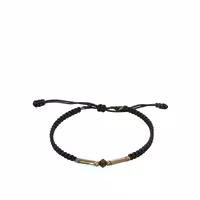 دستبند طلای 18 عیار تلفیقی سنگ و بند پارچه ای کدDP56