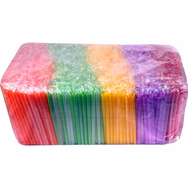 نی نوشابه رنگی بلند فله نیم کیلویی