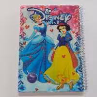 دفتر مشق 100 برگ طلقی سیمی فنری خط آبی فانتزی پرنو نوشت افزار دانش آموز تک و عمد