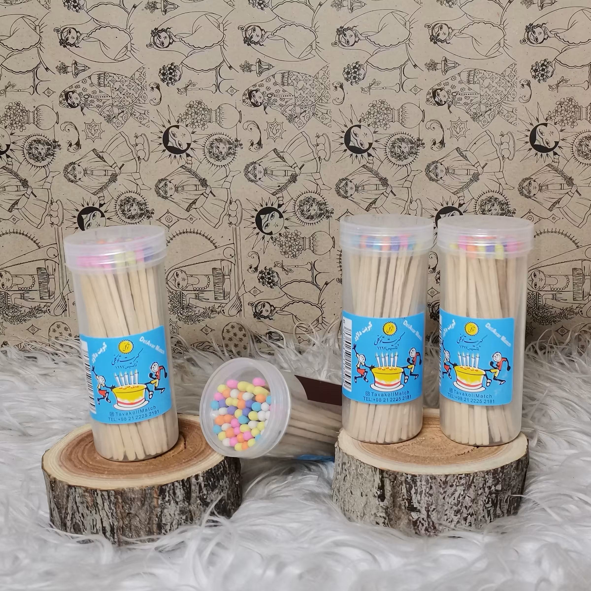 کبریت رنگی قوطی