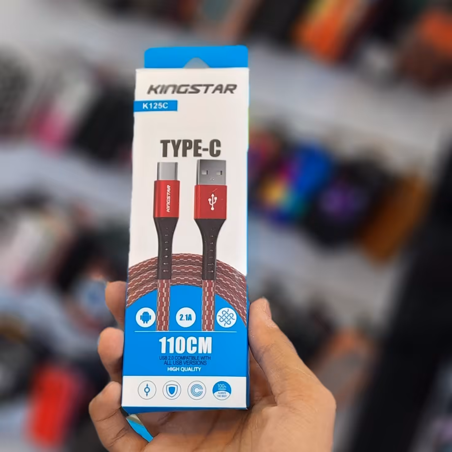 کابل شارژ  ، سیم شارژ ، تایپ سی مدل k125c  کیفیت عالی