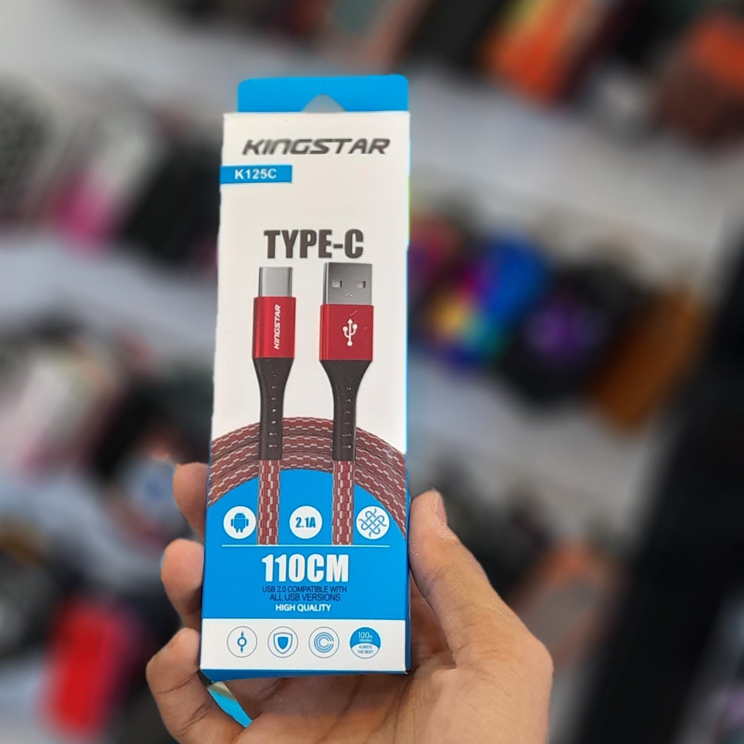 کابل شارژ  ، سیم شارژ ، تایپ سی مدل k125c  کیفیت عالی
