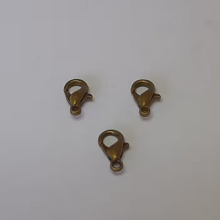 قفل طوطی رنگ بنزی سایز کوچک بسته 3 عددی