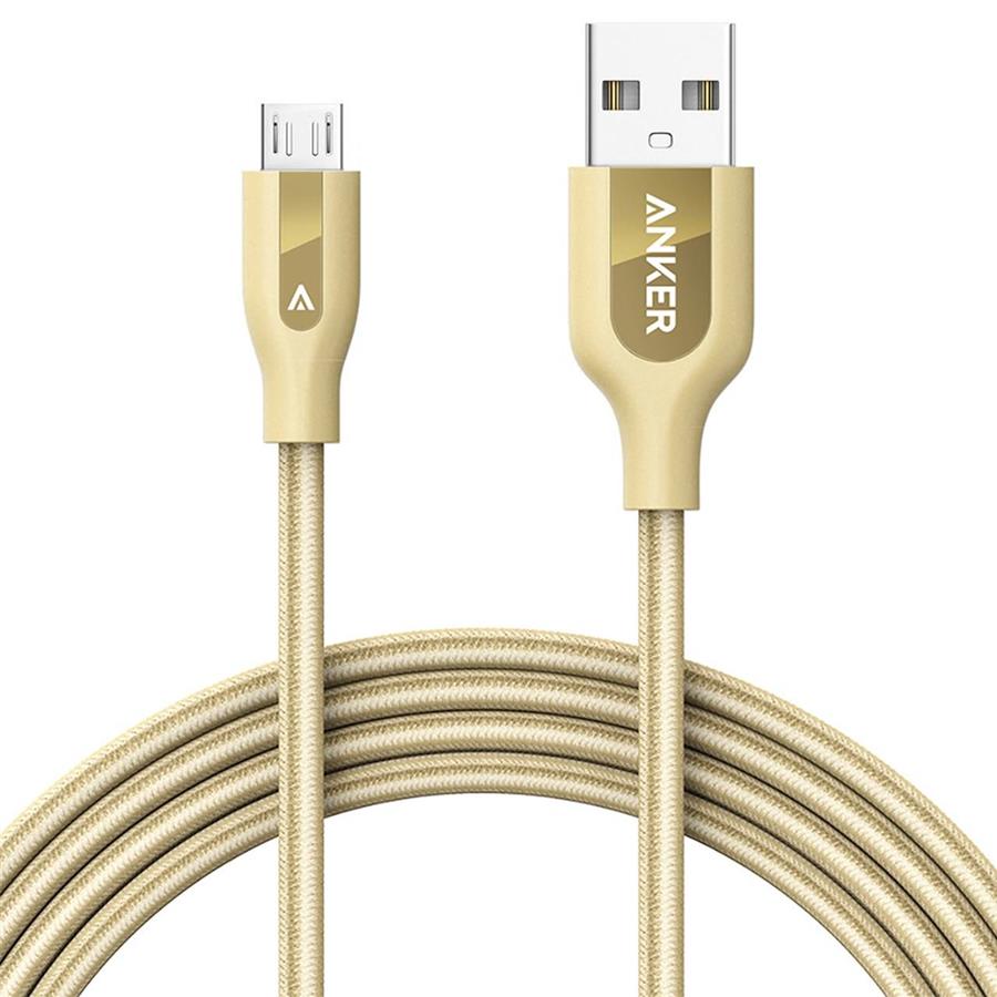 کابل تبدیل USB به MicroUSB انکر مدل A8142 PowerLine Plus به طول 0.9 متر