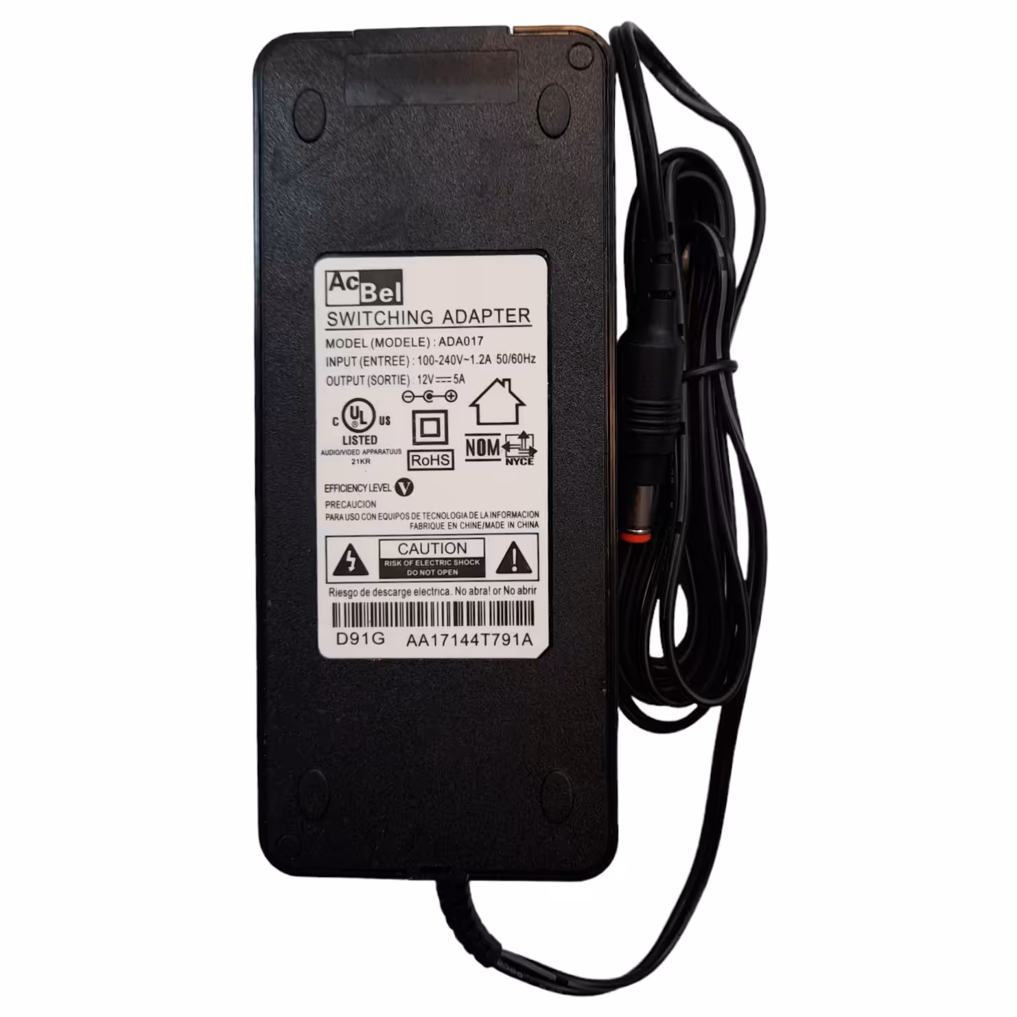 آداپتور 12 ولت 5 آمپر مدل DC-1220 
