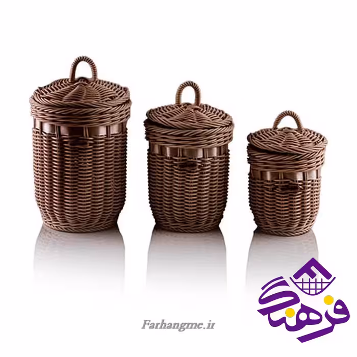 سبد بافت زيبا استوانه برنا متوسط