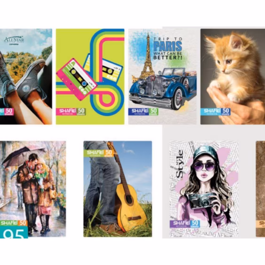 دفتر 50 برگ سیمی جلد طلقی کلاسیک شفیعی درجه یک 