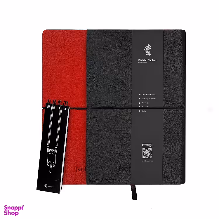 دفتر یادداشت پدیده نقش مدل جلد نرم ترمو به همراه با دفترچه یادداشت مینی بل مجموعه 2 عددی