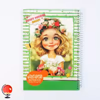 دفتر نقاشی 100 برگ سیمی طرح فرشته جلد طلقی آونگ