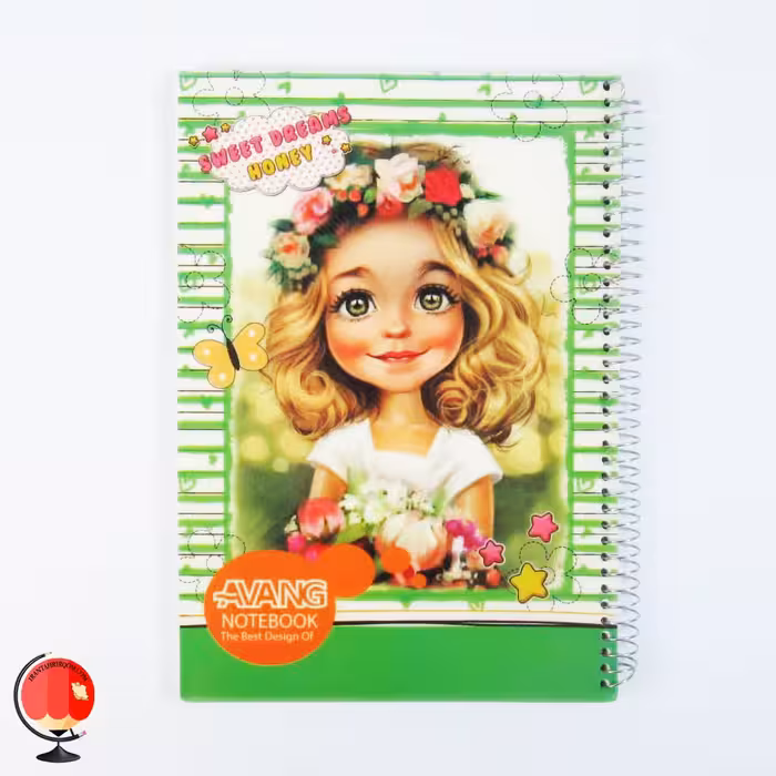 دفتر نقاشی 100 برگ سیمی طرح فرشته جلد طلقی آونگ